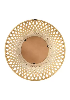 Best Sale ⭐ Madison Park Reed Round Bamboo Wall Decor Mirror 🤩 -Madison Park Shop Belk 4115