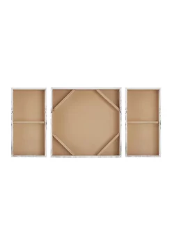 Budget 👏 Madison Park Blue Midst Forest Printed Canvas with Gold Foil 3 Piece Set 🥰 -Madison Park Shop Belk 4129