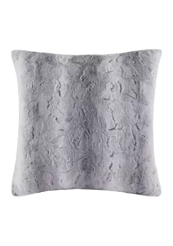Best Sale ⭐ Madison Park Zuri Faux Fur Euro Pillow 😉 -Madison Park Shop Belk 4135