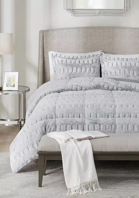 Deals ๐ Madison Park Gia Back Print Long Fur Comforter Mini Set ๐ 5 Deals ๐ Madison Park Gia Back Print Long Fur Comforter Mini Set ๐ - Image 5