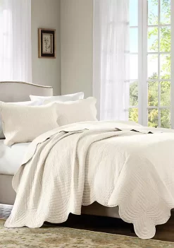Discount ✔️ Madison Park Tuscany 3-Piece Ivory Coverlet Set 🧨 -Madison Park Shop Belk 4171