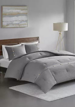 Deals 🔥 Madison Park Finley 3 Piece Cotton Waffle Weave Comforter Set 😉