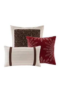 Discount 😉 Madison Park Palmer Comforter Set-Red 🥰 -Madison Park Shop Belk 4182
