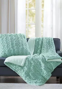 Coupon 👍 Madison Park Ruched Fur Throw 🛒 -Madison Park Shop Belk 4194