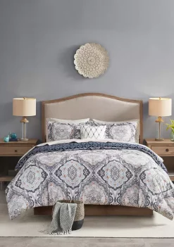 Hot Sale 😍 Madison Park Essentials Titus Reversible Complete Bedding Set ✔️ -Madison Park Shop Belk 4206