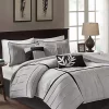Outlet ❤️ Madison Park Connell Gray 7-Piece Queen Comforter Set 90-in. x 90-in. 😀