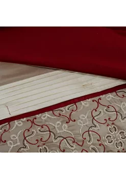 New 🥰 Madison Park Essentials Jelena 24-Piece Complete Comforter Set - Red ⌛ -Madison Park Shop Belk 442