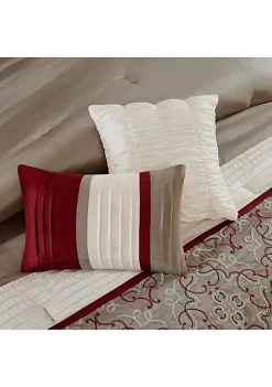 New 🥰 Madison Park Essentials Jelena 24-Piece Complete Comforter Set - Red ⌛ -Madison Park Shop Belk 445