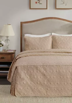 Best Sale 🎁 Madison Park Quebec 3 Piece Fitted Bedspread Set 🎁 -Madison Park Shop Belk 474