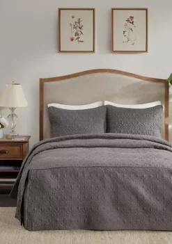 Best Sale 🎁 Madison Park Quebec 3 Piece Fitted Bedspread Set 🎁 -Madison Park Shop Belk 475