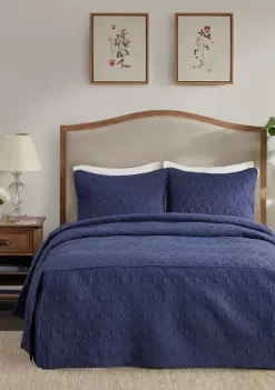 Best Sale 🎁 Madison Park Quebec 3 Piece Fitted Bedspread Set 🎁 -Madison Park Shop Belk 477