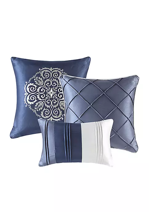 New 😉 Madison Park Blaire 7-Piece Comforter Set-Navy 🛒 4 New 😉 Madison Park Blaire 7-Piece Comforter Set-Navy 🛒 - Image 4