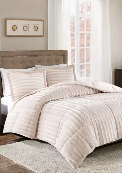 Wholesale 🔥 Madison Park Duke Faux Fur 3 Piece Comforter Set 👍 -Madison Park Shop Belk 534
