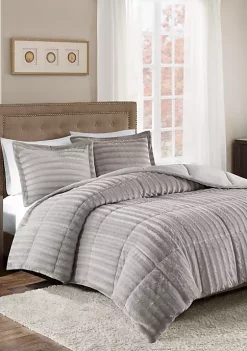 Wholesale 🔥 Madison Park Duke Faux Fur 3 Piece Comforter Set 👍 -Madison Park Shop Belk 536