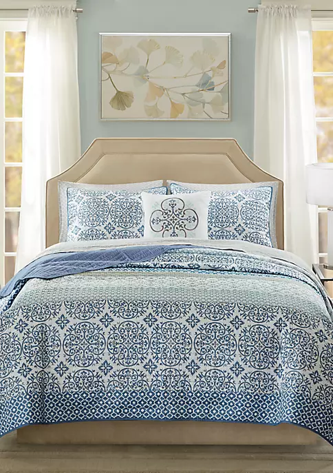 Brand new ๐ Madison Park Essentials Sybil Bed In A Bag Set - Blue ๐ฅ 2 Brand new ๐ Madison Park Essentials Sybil Bed In A Bag Set - Blue ๐ฅ - Image 2