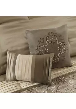 Best Pirce 🎁 Madison Park Essentials Jelena 24-Piece Complete Comforter Set - Natural 🎉 -Madison Park Shop Belk 622