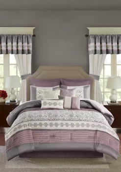 Best Pirce 🎁 Madison Park Essentials Jelena 24-Piece Complete Comforter Set - Natural 🎉 -Madison Park Shop Belk 628