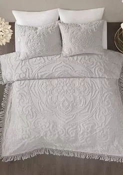 Buy 🥰 Madison Park Laetitia 3 Piece Tufted Cotton Chenille Medallion Duvet Cover Set 🔥 -Madison Park Shop Belk 640