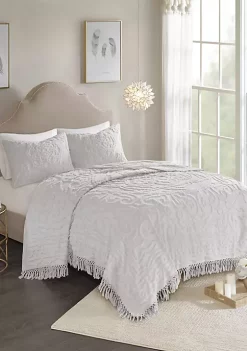 Buy 🥰 Madison Park Laetitia 3 Piece Tufted Cotton Chenille Medallion Duvet Cover Set 🔥 -Madison Park Shop Belk 644