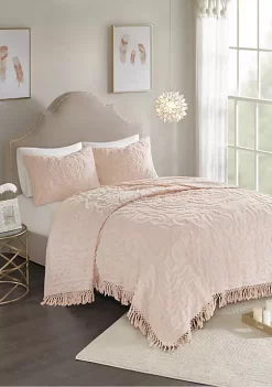 Buy 🥰 Madison Park Laetitia 3 Piece Tufted Cotton Chenille Medallion Duvet Cover Set 🔥 -Madison Park Shop Belk 646