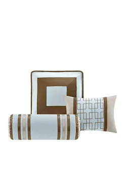 Brand new 👍 Madison Park Genevieve Blue 7-Piece Queen Comforter Set 90-in. x 90-in. 💯 -Madison Park Shop Belk 679