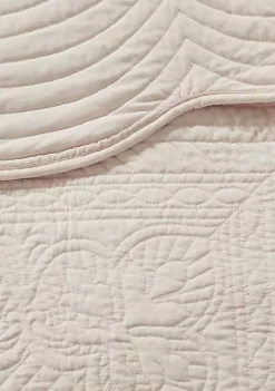 Buy 😉 Madison Park Tuscany 3 Piece Reversible Scalloped Edge Coverlet Set 🛒 -Madison Park Shop Belk 711