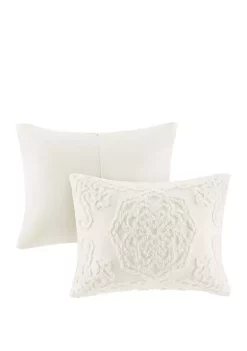 Buy ❤️ Madison Park Laetitia 3 Piece Tufted Cotton Chenille Medallion Fringe Coverlet Set 🎉 -Madison Park Shop Belk 736