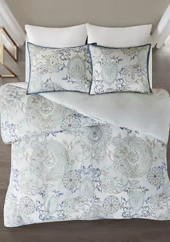 Buy 😀 Madison Park Isla 3 Piece Cotton Printed Reversible Duvet Cover Set 😀 -Madison Park Shop Belk 806