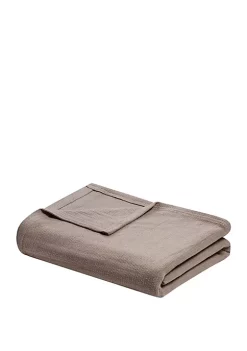 New 🤩 Madison Park Freshspun Basketweave Blanket ✨ -Madison Park Shop Belk 826