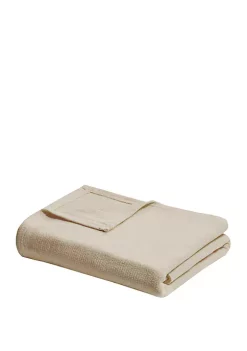 New 🤩 Madison Park Freshspun Basketweave Blanket ✨ -Madison Park Shop Belk 828