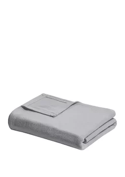 New 🤩 Madison Park Freshspun Basketweave Blanket ✨ -Madison Park Shop Belk 829