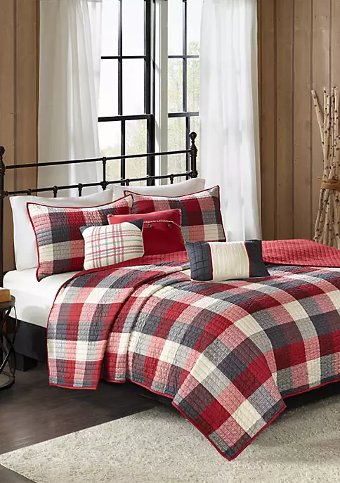 Wholesale โจ Madison Park Ridge 6-Piece Herringbone Red Coverlet Set ๐ 1 Wholesale โจ Madison Park Ridge 6-Piece Herringbone Red Coverlet Set ๐