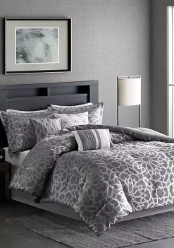 Best Pirce 😍 Madison Park Carlow 7-Piece Grey Comforter Set 🥰