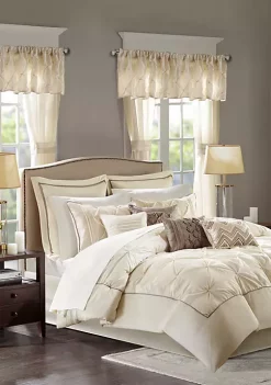 Cheap 🥰 Madison Park Essentials Joella 24-Piece Bed In A Bag Set - Ivory ⭐