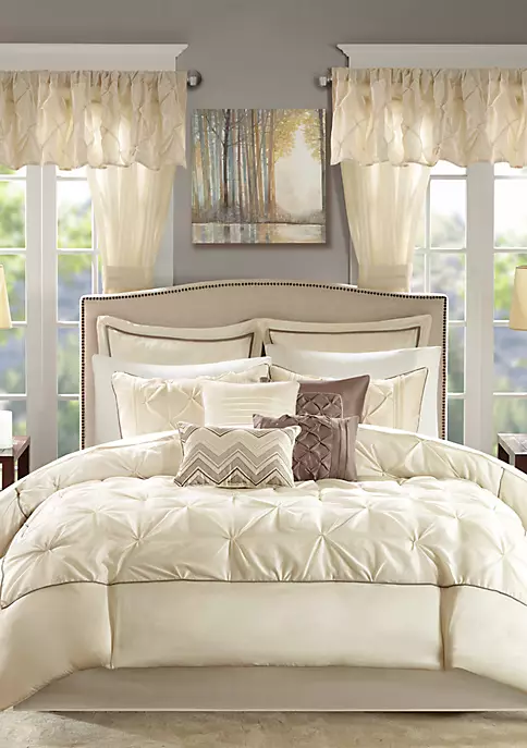 Cheap 🥰 Madison Park Essentials Joella 24-Piece Bed In A Bag Set - Ivory ⭐ 2 Cheap 🥰 Madison Park Essentials Joella 24-Piece Bed In A Bag Set - Ivory ⭐ - Image 2