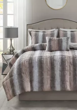 Deals ⭐ Madison Park Zuri Faux Fur Comforter Set 🤩