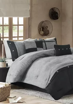 Best Pirce 🛒 Madison Park Boone 7-Piece Comforter Set- Grey 🎁