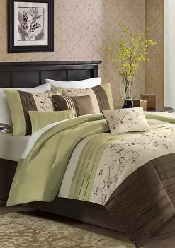 Cheap 💯 Madison Park Serene Embroidered 7-Piece Navy Comforter Set 🎉 -Madison Park Shop Belk 95