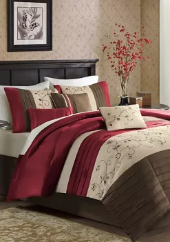 Cheap 💯 Madison Park Serene Embroidered 7-Piece Navy Comforter Set 🎉 -Madison Park Shop Belk 96