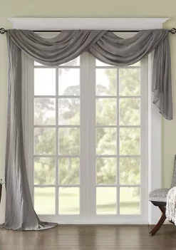 Best Pirce 😍 Madison Park Harper Solid Crushed Scarf Sheer 🎉 -Madison Park Shop Belk 964