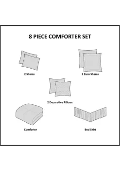 Flash Sale ⭐ Madison Park Camillia 8 Piece Cotton Comforter Set 🌟 -Madison Park Shop Belk 996